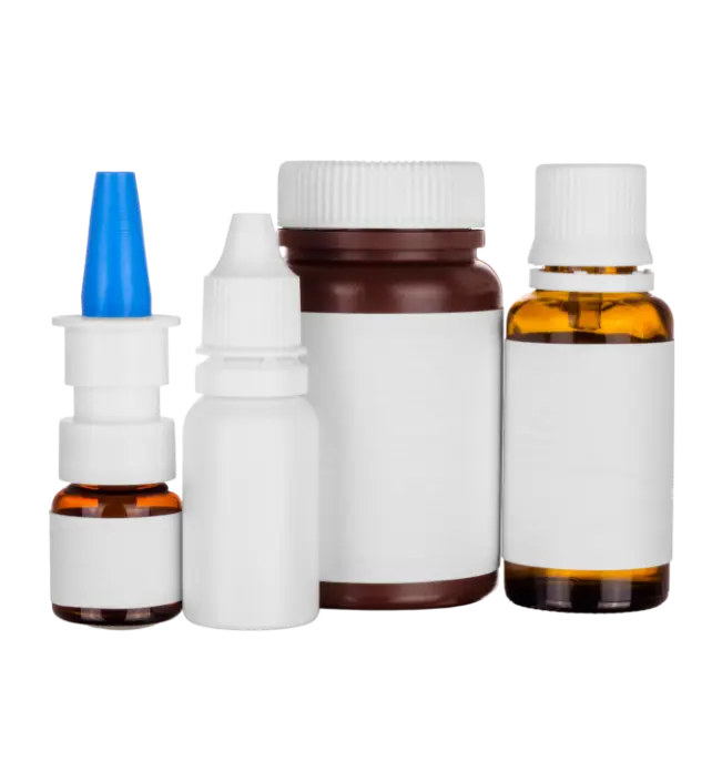 Conjunto de recipientes con medicinas